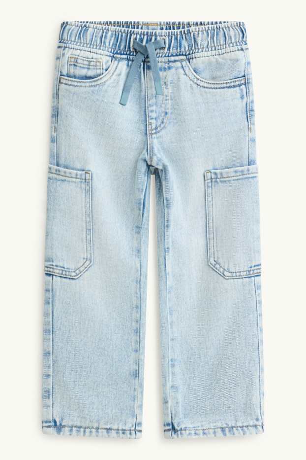 Children Boys - Cargo jeans - thermal jeans - denim-light blue