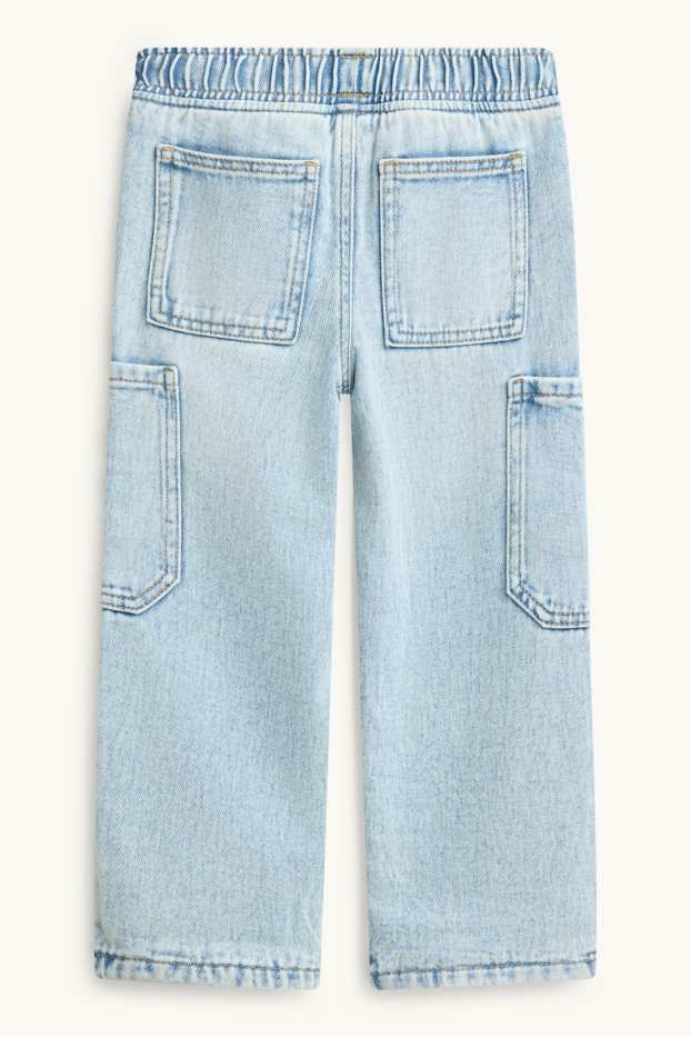 Children Boys - Cargo jeans - thermal jeans - denim-light blue