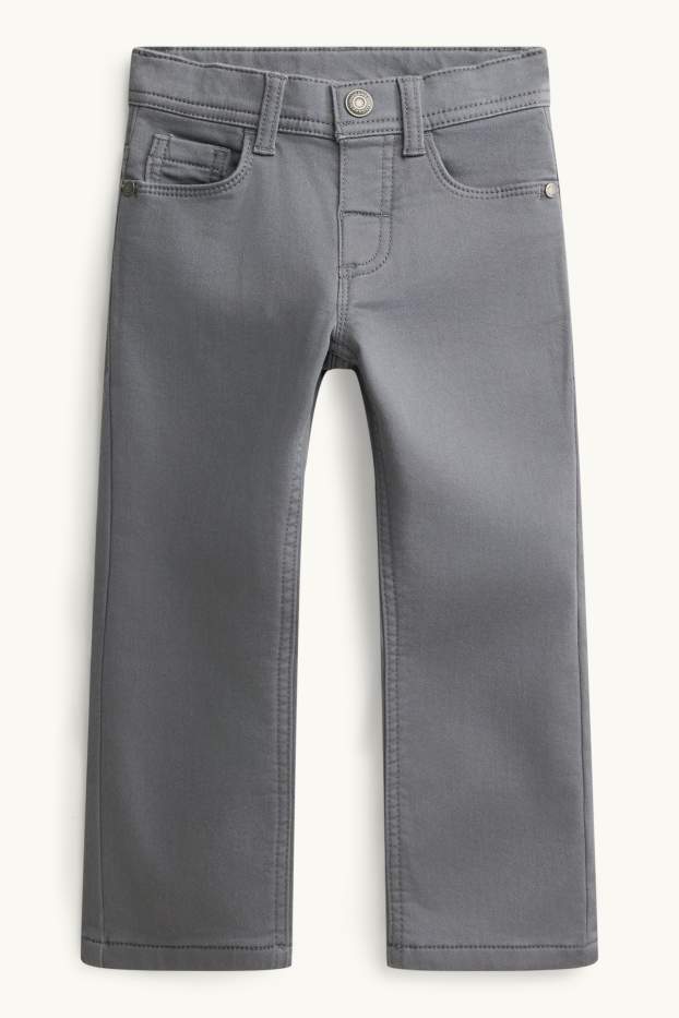 Children Boys - Straight jeans - thermal jeans - gray