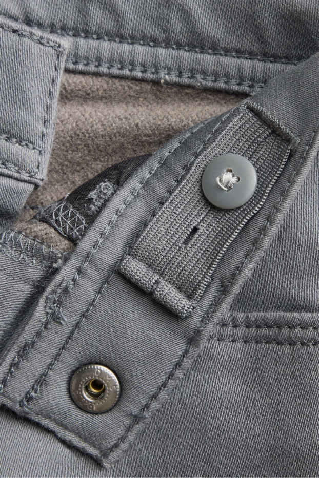 Children Boys - Straight jeans - thermal jeans - gray