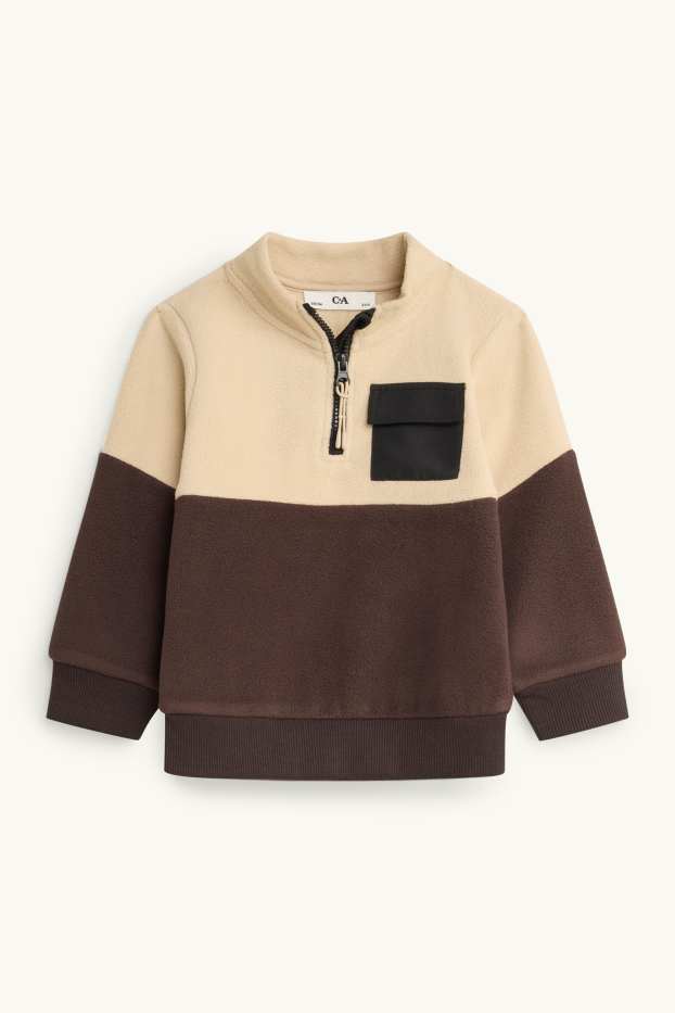 Children Boys - Fleece jumper - beige / brown