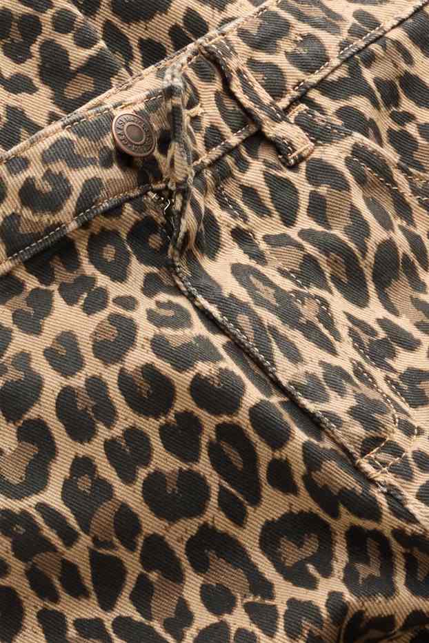 Children Girls - Wide leg jeans - patterned - brown