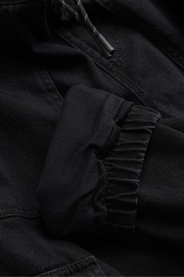 Children Boys - Cargo jeans - thermal jeans - black