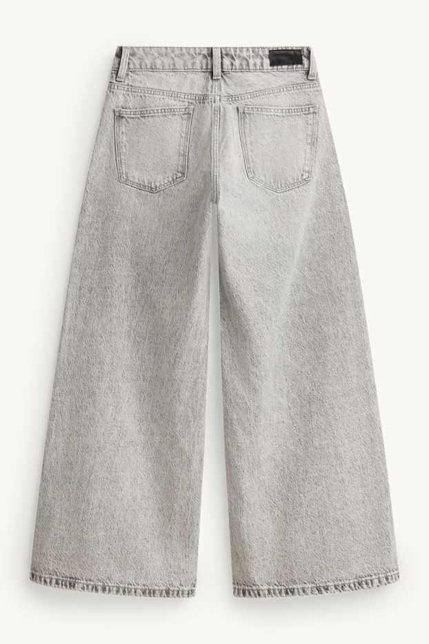 Children Girls - Wide leg jeans - denim-light gray