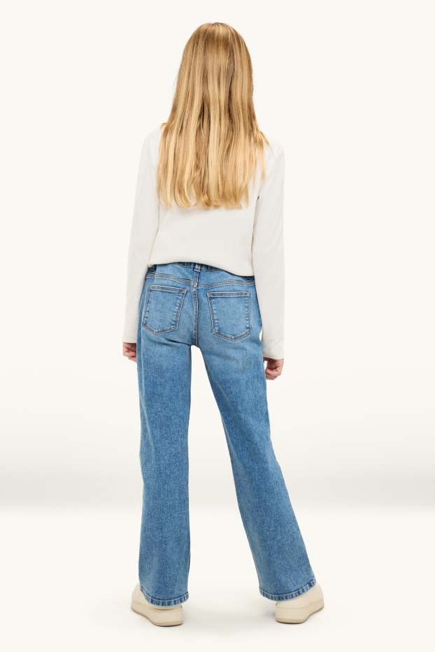 Children Girls - Bootcut jeans - LYCRA ® - blue denim
