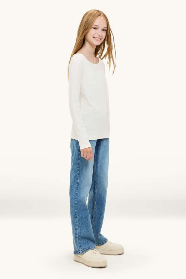 Children Girls - Bootcut jeans - LYCRA ® - blue denim