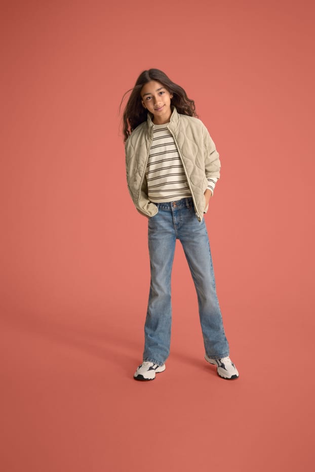Children Girls - Bootcut jeans - LYCRA ® - blue denim