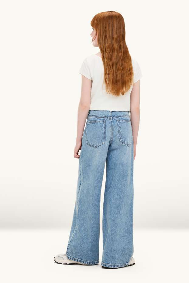 Children Girls - Baggy jeans - blue denim