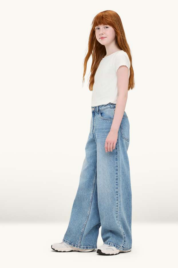 Children Girls - Baggy jeans - blue denim
