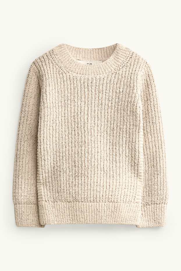 Children Boys - Jumper - textured - beige