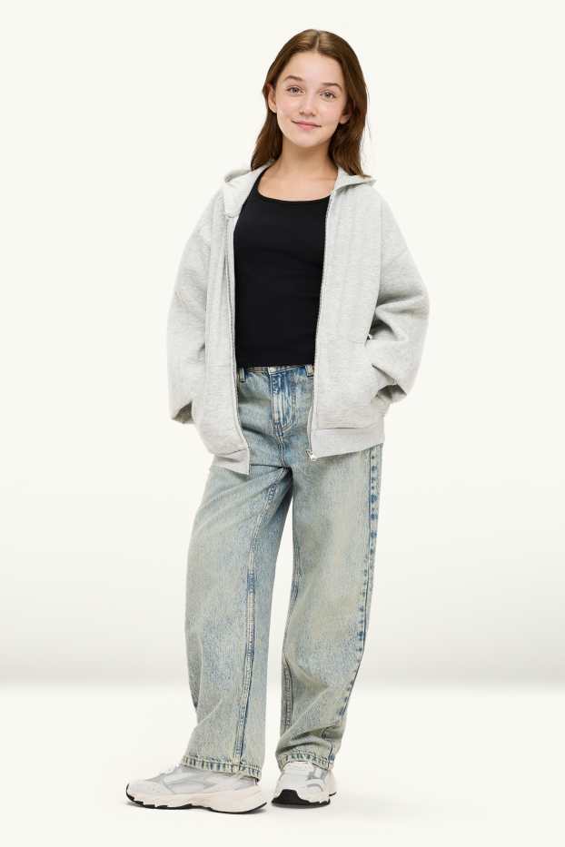Children Girls - Baggy jeans - denim-light blue