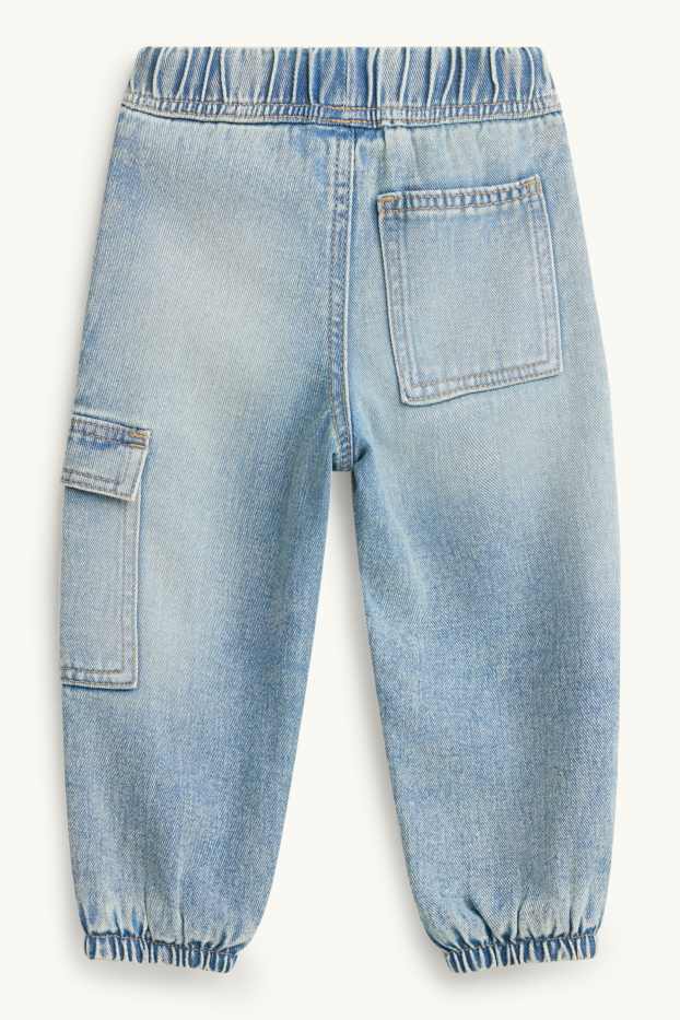 Children Boys - Cargo jeans - thermal jeans - denim-light blue