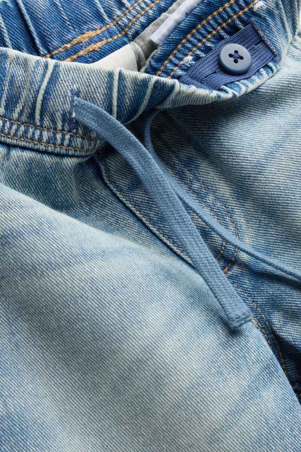 Children Boys - Cargo jeans - thermal jeans - denim-light blue