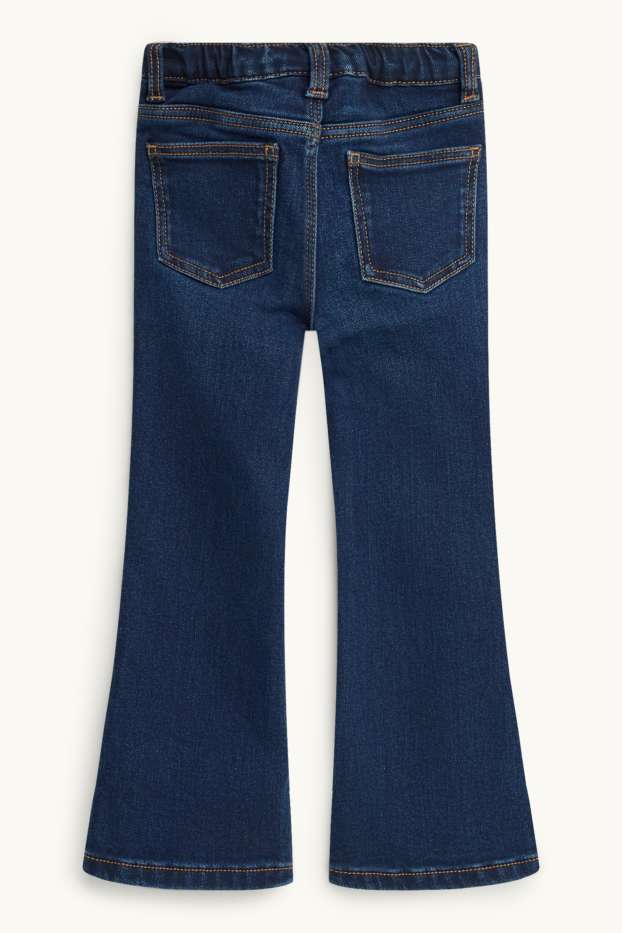 Children Girls - Flared jeans - thermal jeans - denim-dark blue