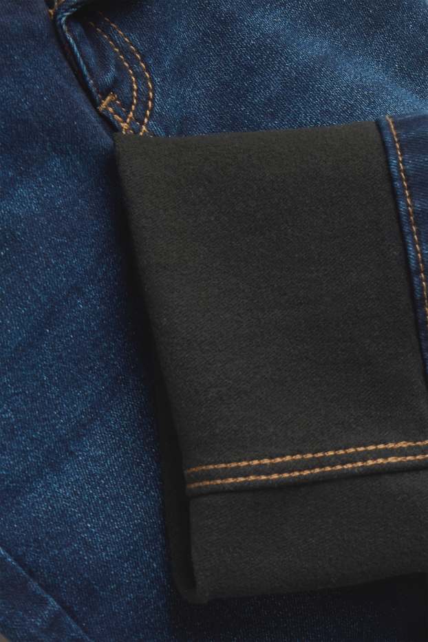 Children Girls - Flared jeans - thermal jeans - denim-dark blue