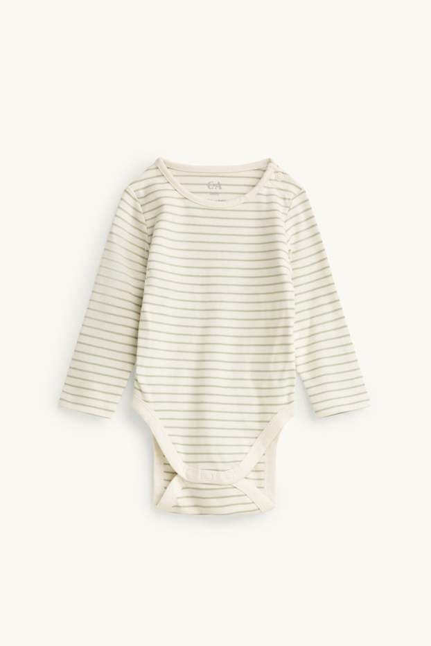 Baby Boys - Newborn outfit - 2 piece - white / green