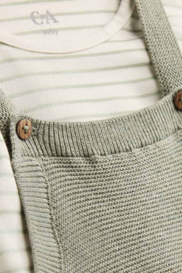 Baby Boys - Newborn outfit - 2 piece - white / green