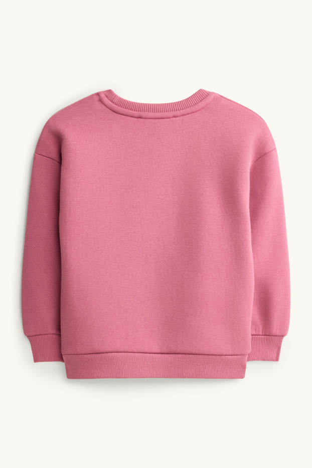 Children Girls - Dog - sweatshirt - shiny - pink