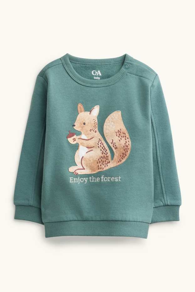 Baby Boys - Squirrel - baby outfit - 2 piece - green / gray