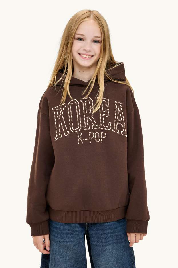 Children Girls - K-Pop - hoodie - brown