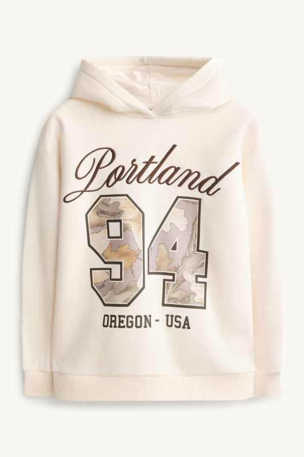 Children Girls - Portland - hoodie - brown / cremewhite