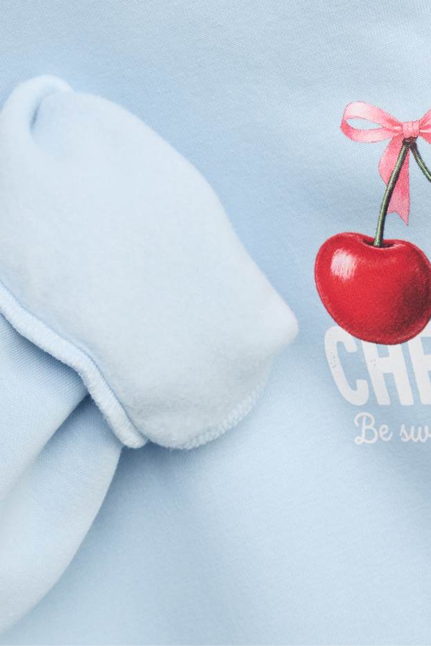 Children Girls - Cherry - hoodie - light blue