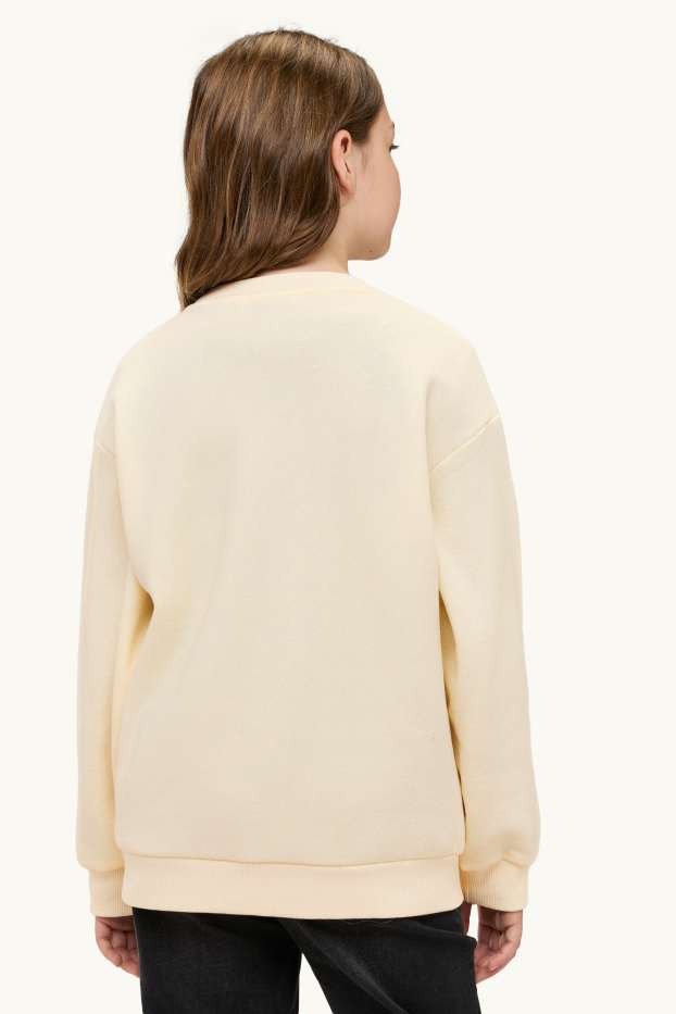 Children Girls - Dog - sweatshirt - cremewhite