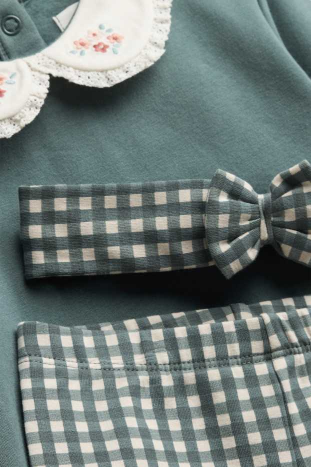 Baby Girls - Baby outfit - 3 piece - dark green / cremewhite
