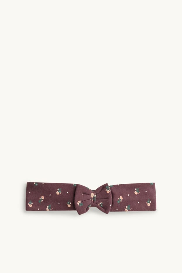 Baby Girls - Floral - baby outfit - 3 piece - bordeaux / white