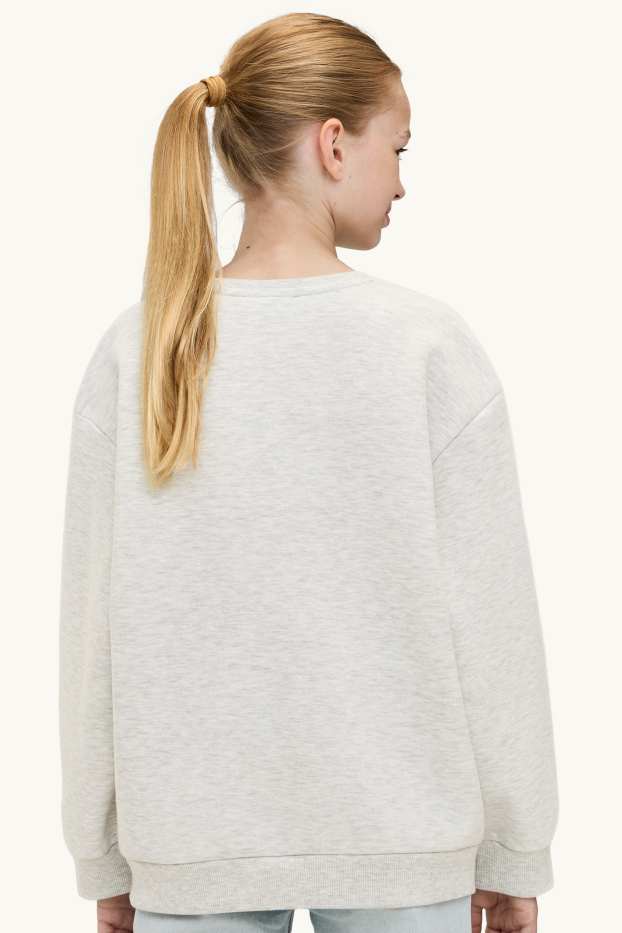 Children Girls - Dog - sweatshirt - light gray-melange