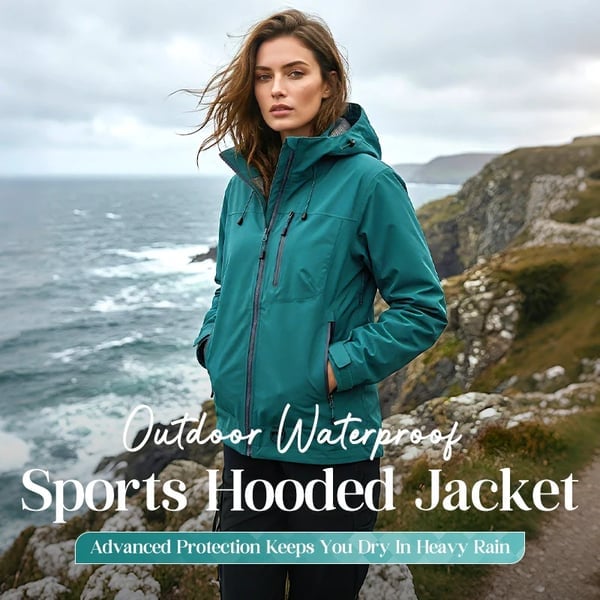 Unisex All-Weather Shield Hoodie – Waterproof couple's hiking and outdoor outerwear.