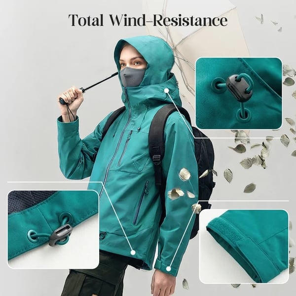 Unisex All-Weather Shield Hoodie – Waterproof couple's hiking and outdoor outerwear.