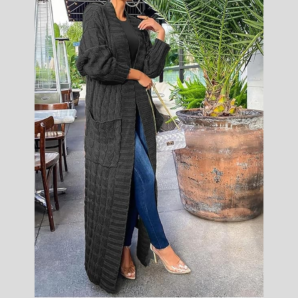 Women's Long Cardigan 2026 Oversized Coat Long Sleeve Open Cardigan Knitted Extra