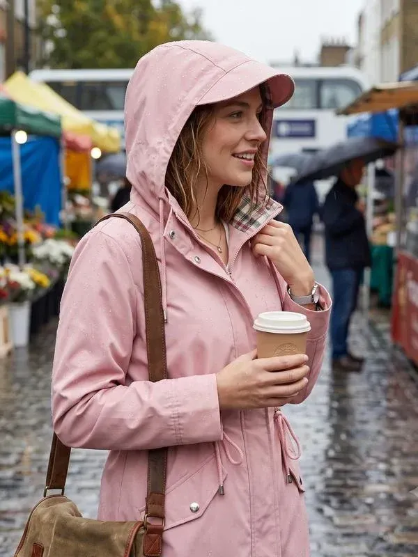 ❤️‍🔥New Arrival-49% OFF🥰Women's Solid Color Casual Jacket-Waterproof and Windproof Coats, Hooded Windbreakers✨Drawstring Waist, Zip & Button Closure, Casual Outerwear Coat for Spring & Fall🍃
