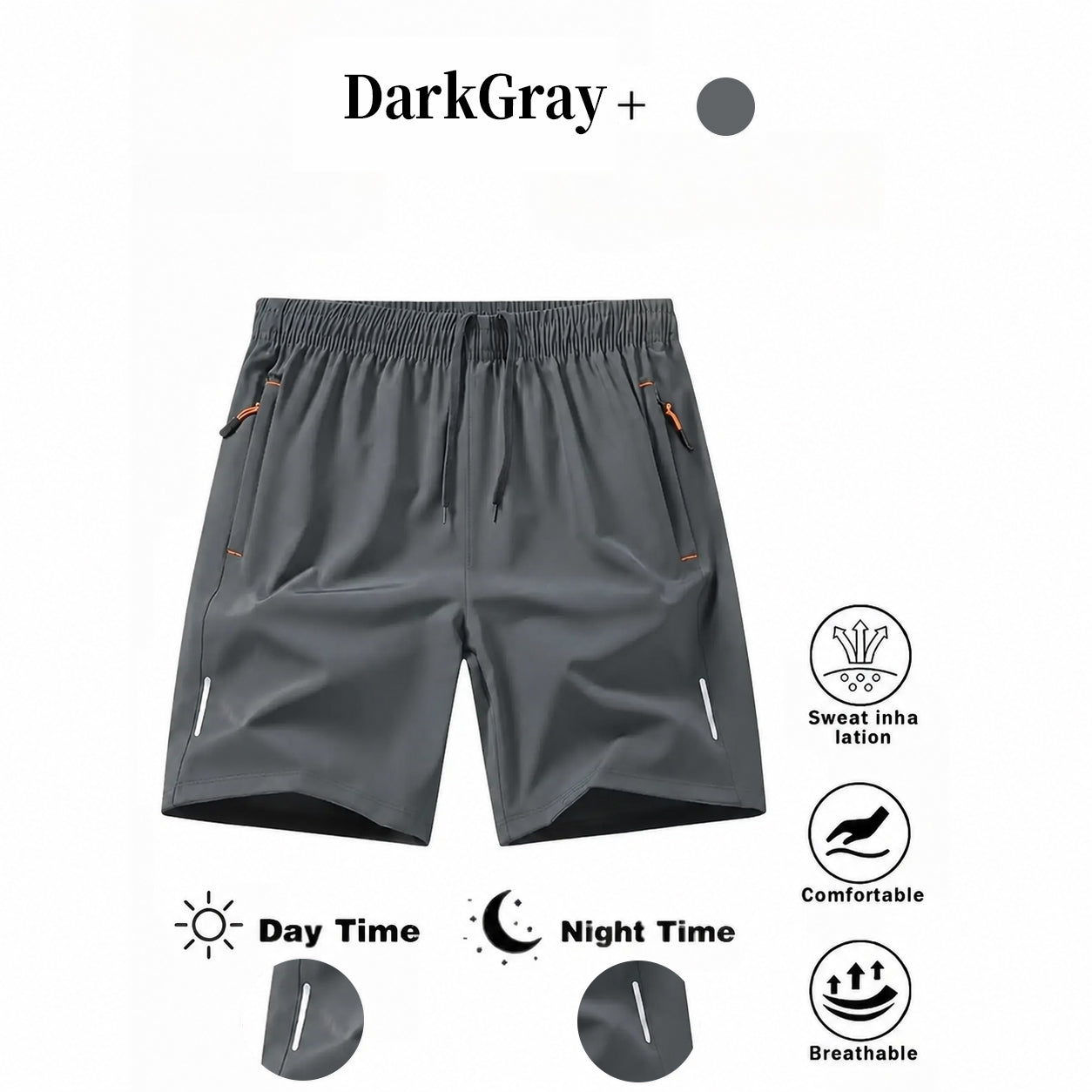 Men's Dry-Fit Gym Shorts with Zipper Pockets ⭐⭐⭐⭐⭐