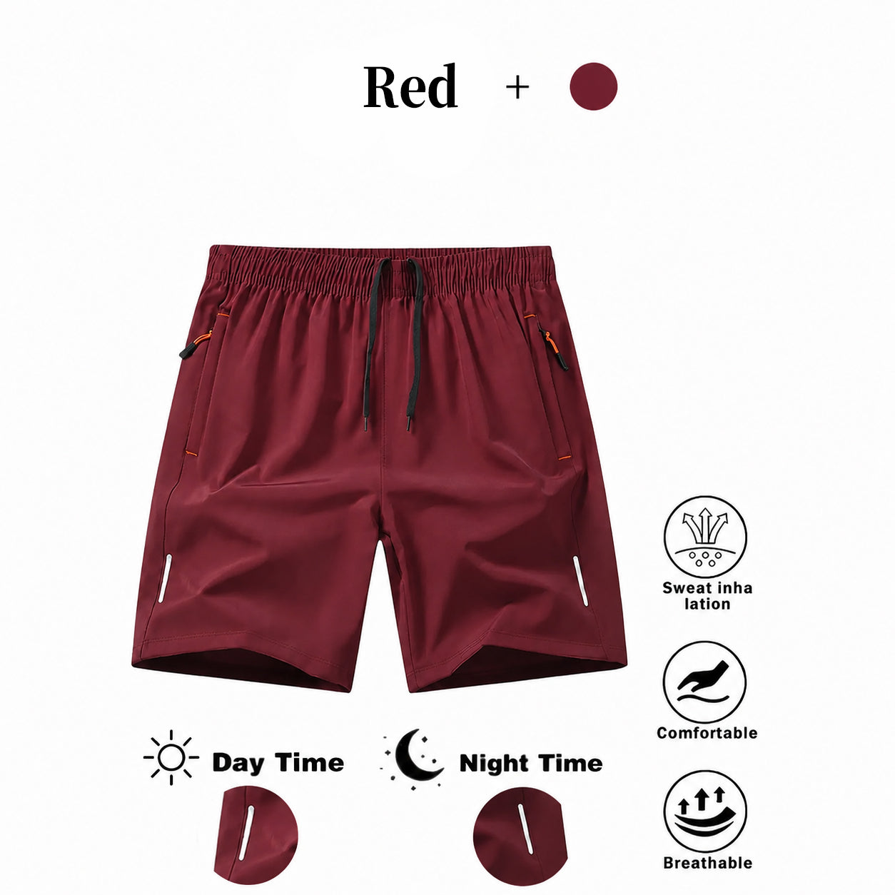 Men's Dry-Fit Gym Shorts with Zipper Pockets ⭐⭐⭐⭐⭐