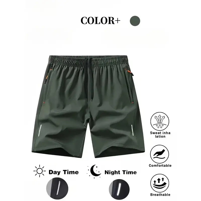 Men's Dry-Fit Gym Shorts with Zipper Pockets ⭐⭐⭐⭐⭐