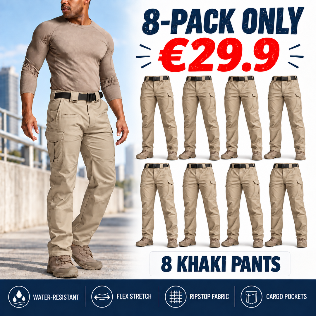 Men's Flex Stretch Tactical Pants, Water Resistant Ripstop Cargo Pants