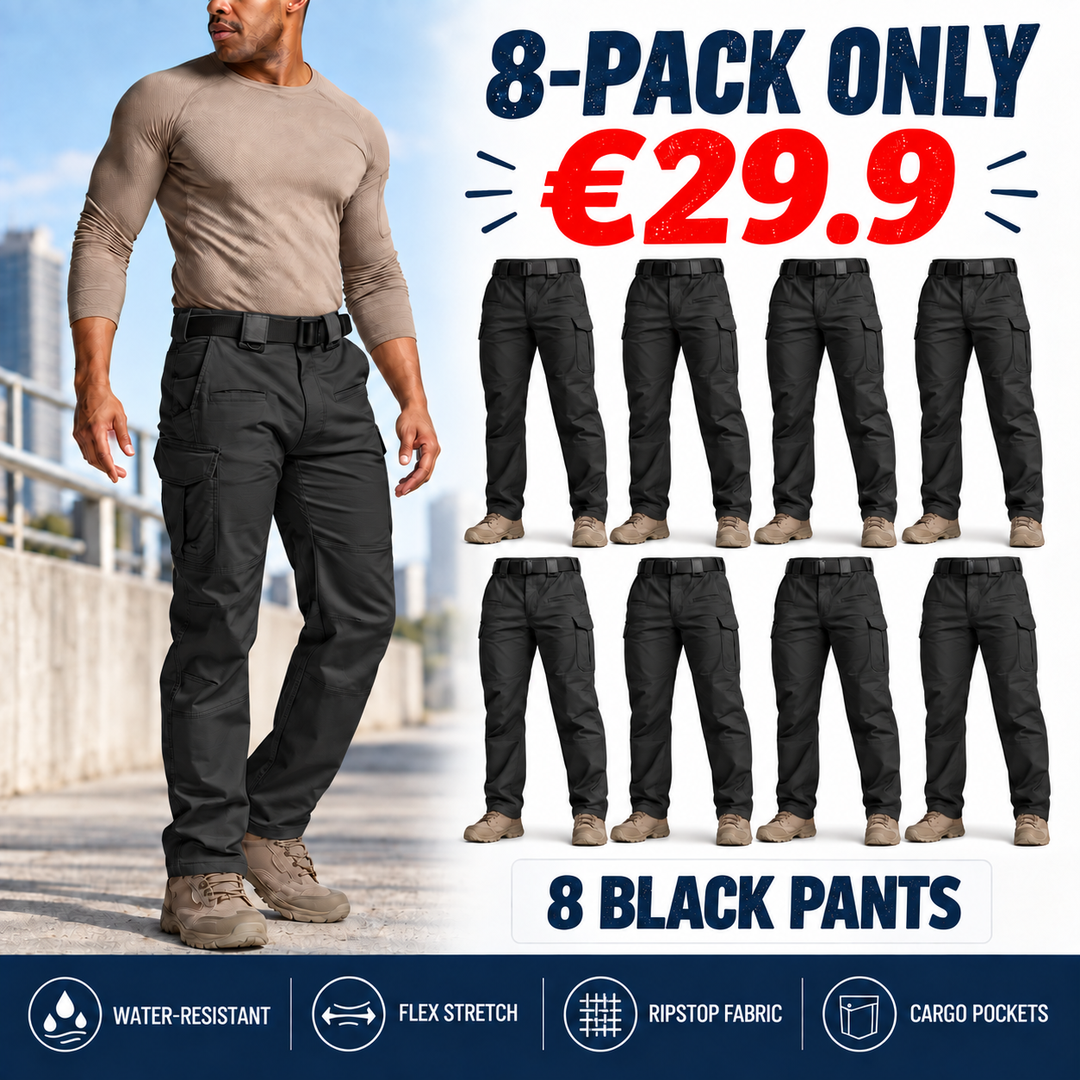 Men's Flex Stretch Tactical Pants, Water Resistant Ripstop Cargo Pants