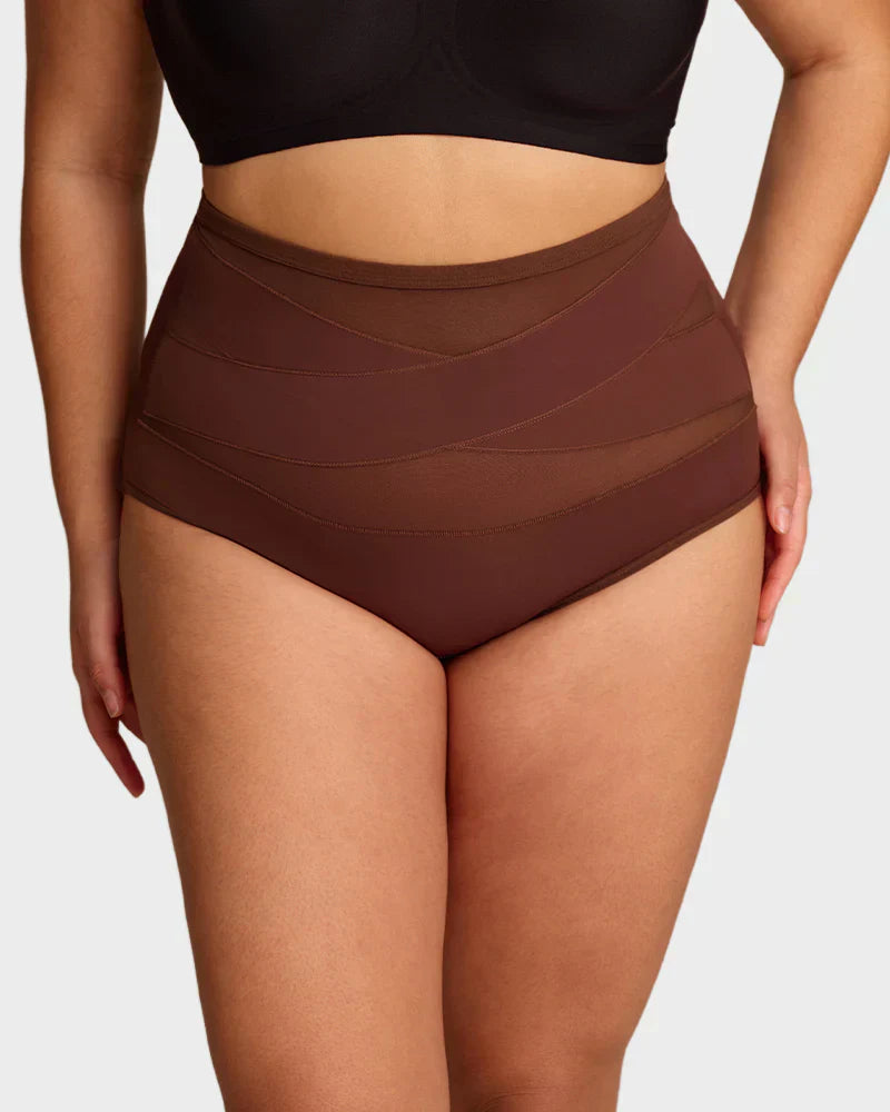 🌸Last Day-Buy 1 Get 4 Packs✨Plus-Size High-Waist Cross Tummy Control Panties