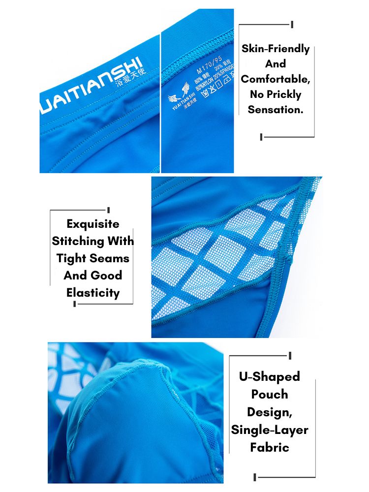 3 Pack Men's Cooling Airflow Sexy Shape-Retaining Stretch Fit Briefs
