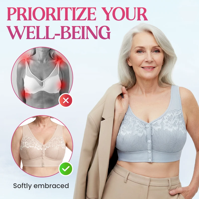 💥Front Closure Breathable Cotton Lifting Bra for Seniors