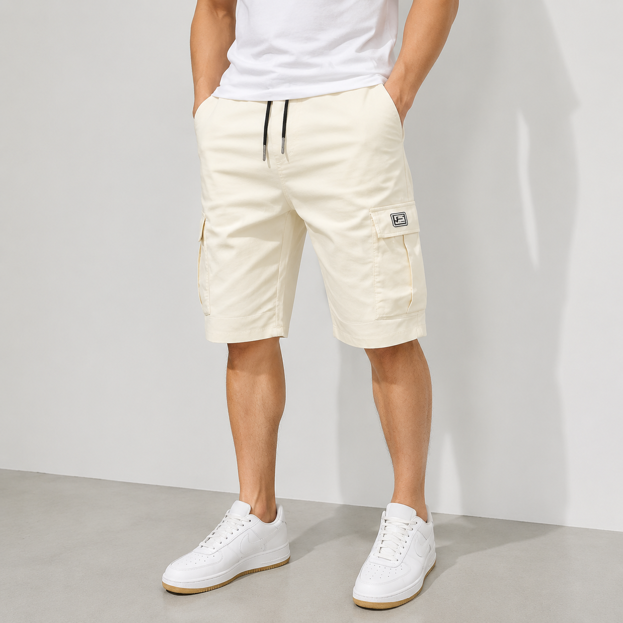 【LAST DAY SALE】 Men's Pockets Drawstring Cargo Shorts.