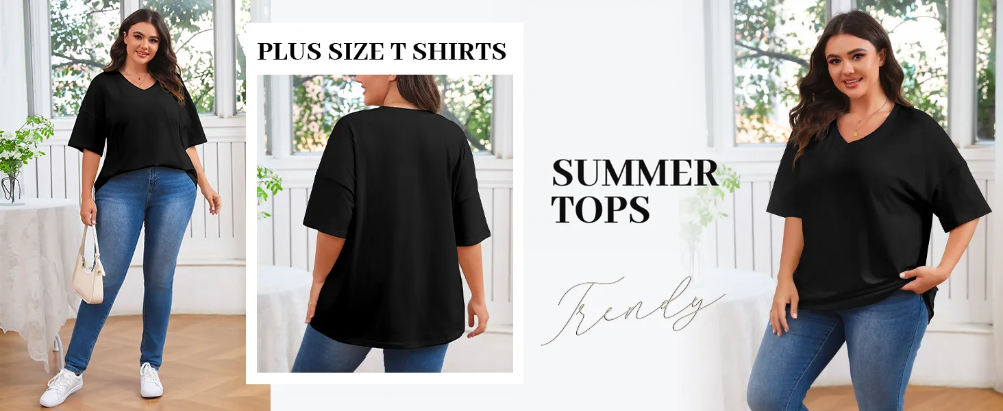 Plus size relaxed fit women's T-shirt