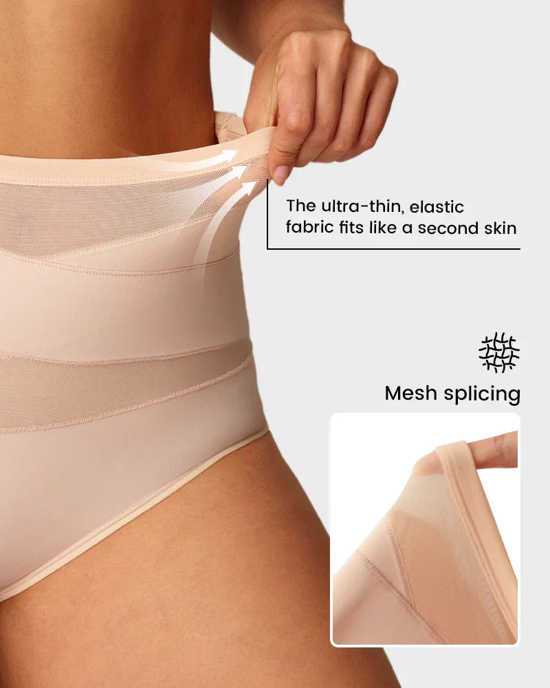 🌸Last Day-Buy 1 Get 4 Packs✨Plus-Size High-Waist Cross Tummy Control Panties