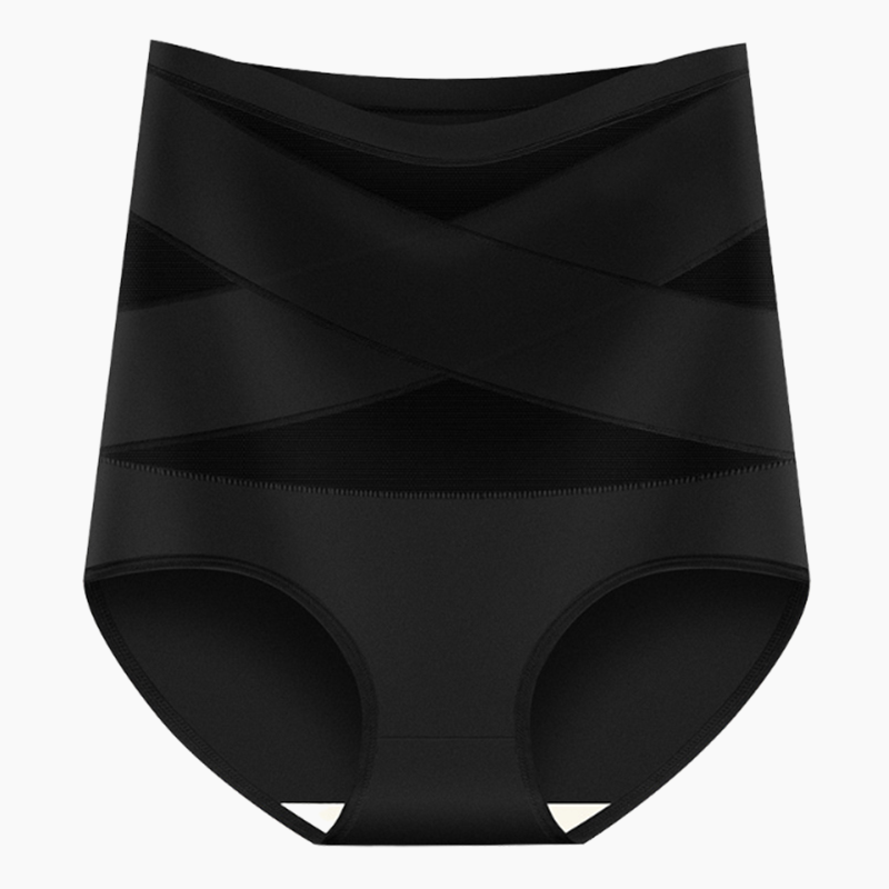 🌸Last Day-Buy 1 Get 4 Packs✨Plus-Size High-Waist Cross Tummy Control Panties