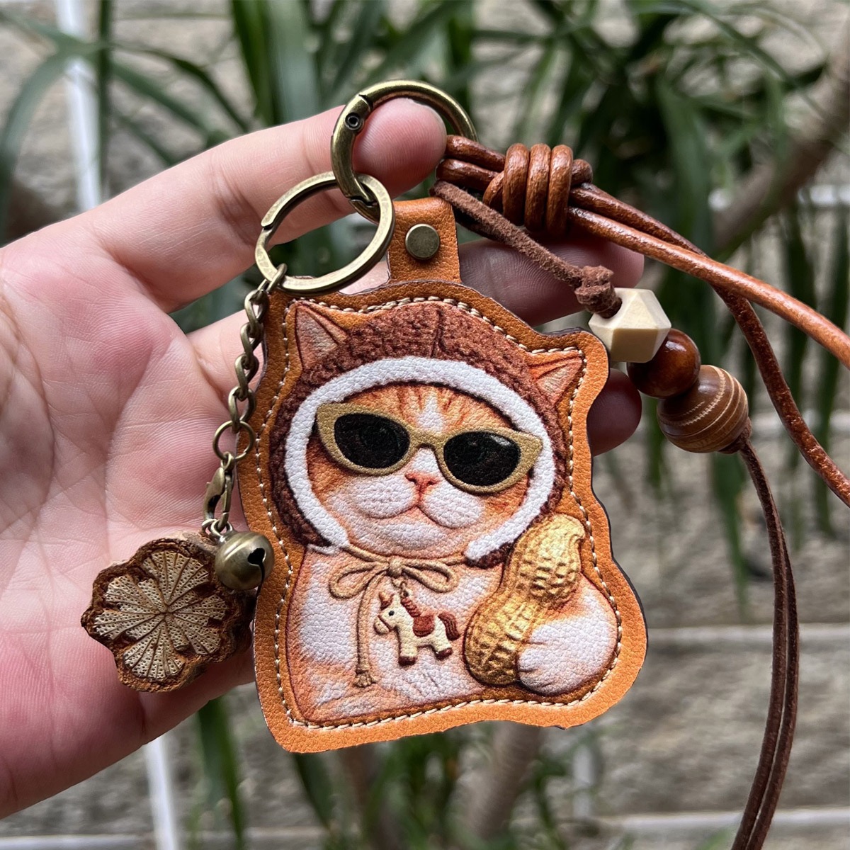 Custom Pet Portrait Leather Charm