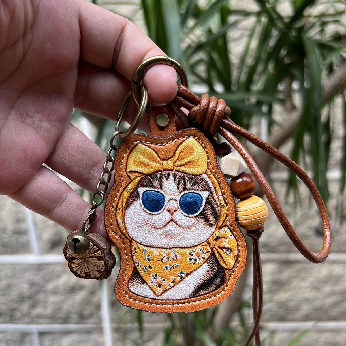 Custom Pet Portrait Leather Charm