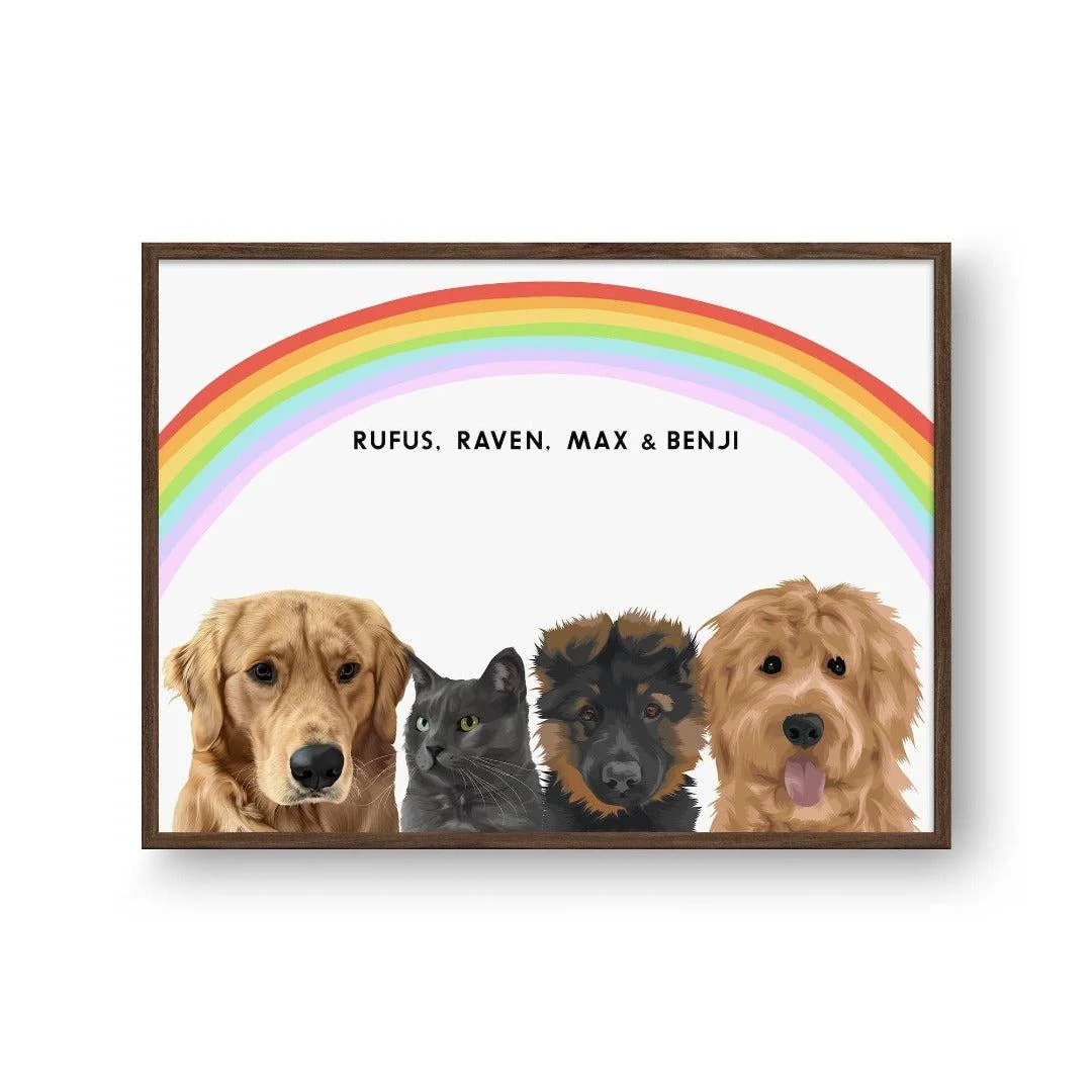 Modern Pet Portrait-Four Pets