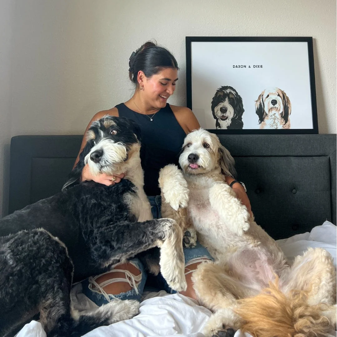 Modern Pet Portrait-Two Pets